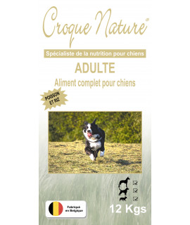 ADULTE POISSON ET RIZ 12KGS CROQUETTES POUR CHIEN