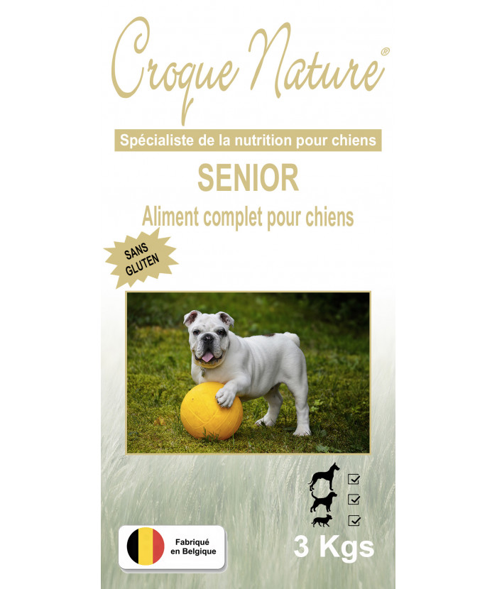 SANS GLUTEN SENIOR 3 KGS CROQUETTES POUR CHIEN