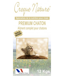 PREMIUM CHATON 12 KGS CROQUETTES POUR CHATON