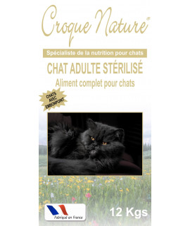 CHAT ADULTE STÉRILISÉ 12 KGS CROQUETTES POUR CHAT