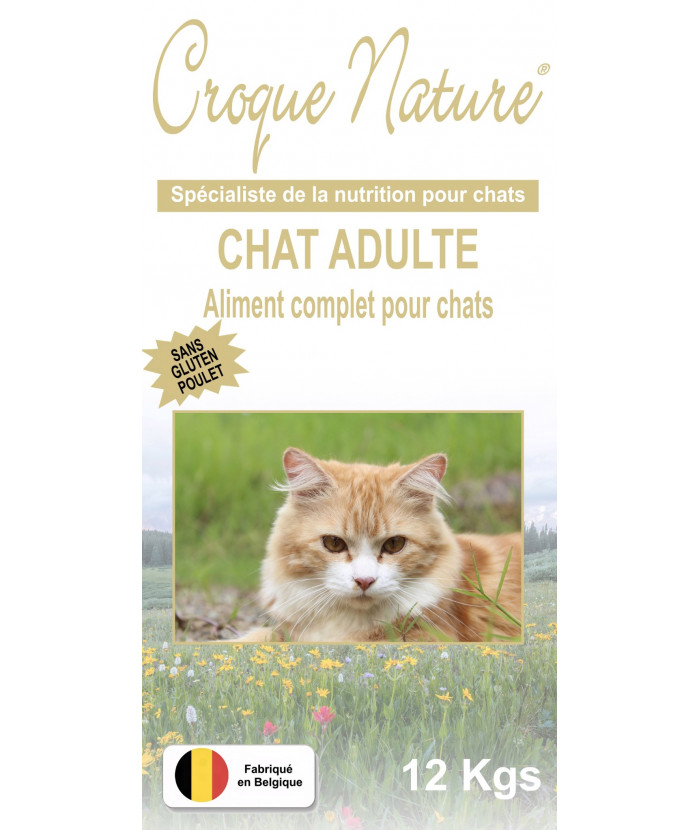 CHAT SANS GLUTEN POULET 12 KGS CROQUETTES POUR CHAT