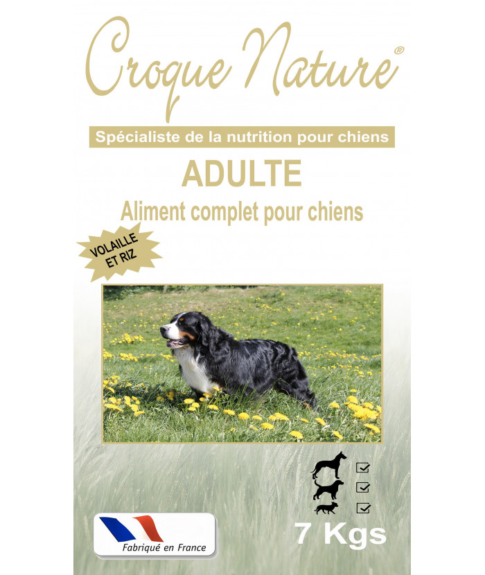 ADULTE VOLAILLE RIZ 7KGS CROQUETTES POUR CHIEN