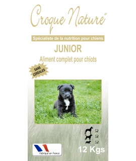 SANS CÉRÉALES JUNIOR 12KGS CROQUETTES POUR CHIOT