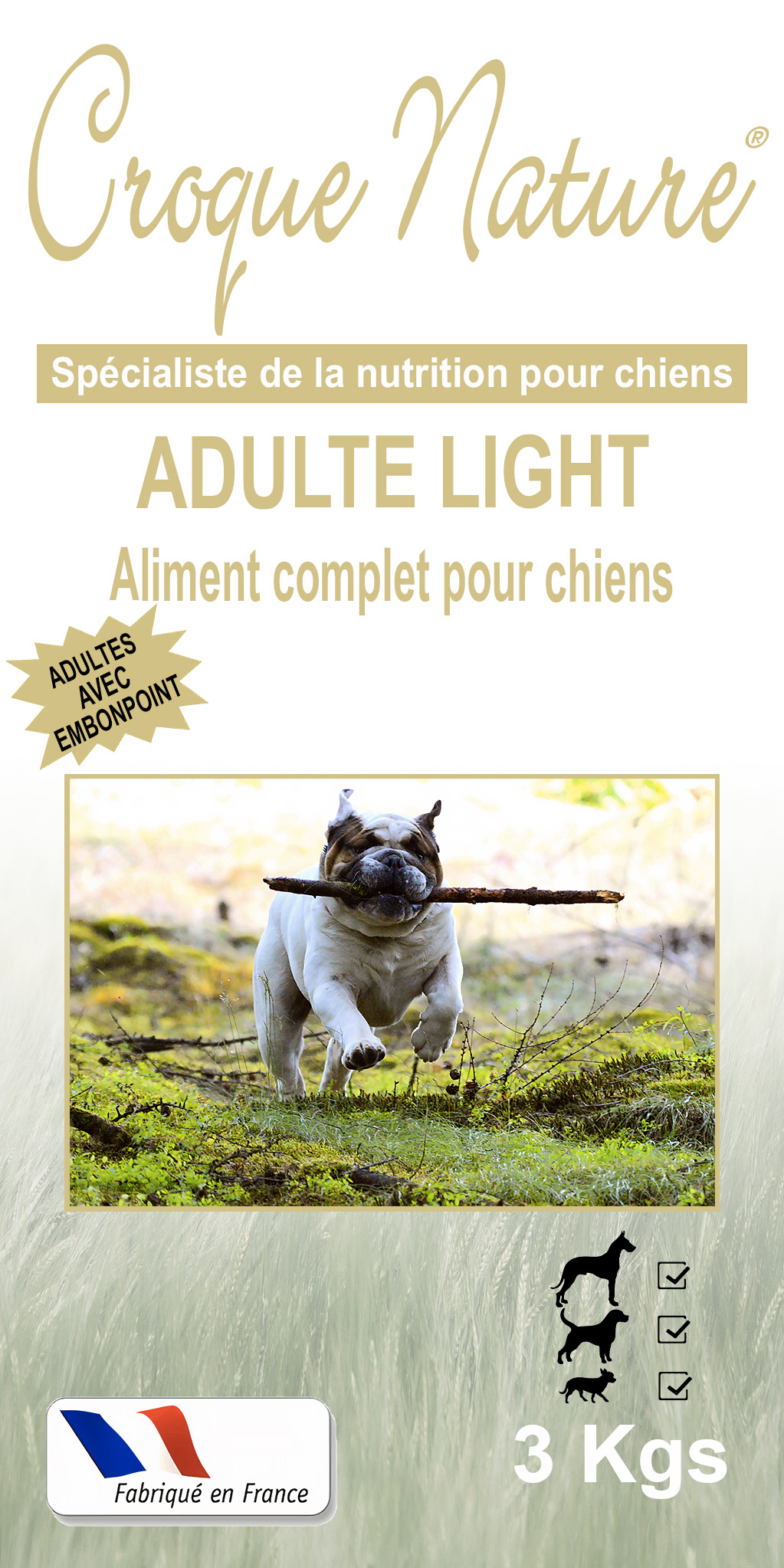 Croquettes Adulte Light pour chien D'HUISON-LONGUEVILLE 91