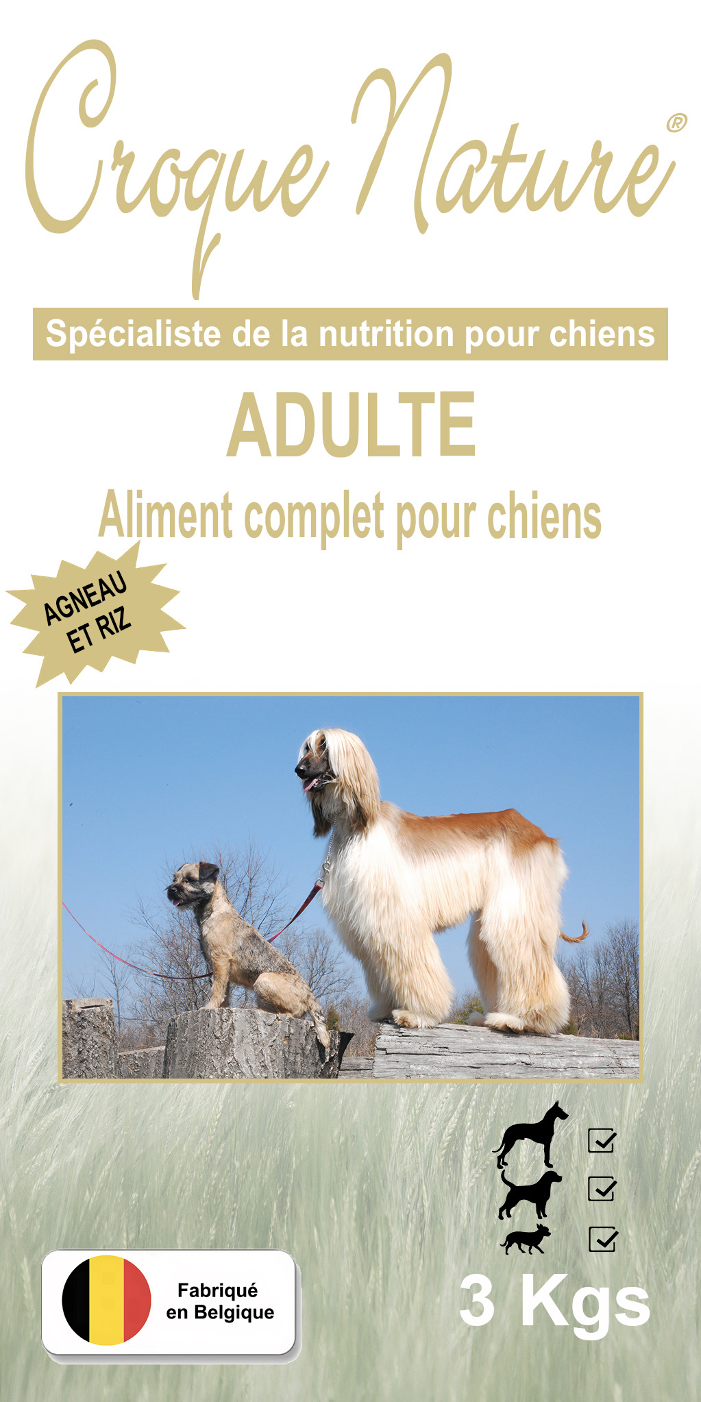 Croquettes chien Adulte Agneau et Riz LA CHAPELLE-AGNON 63
